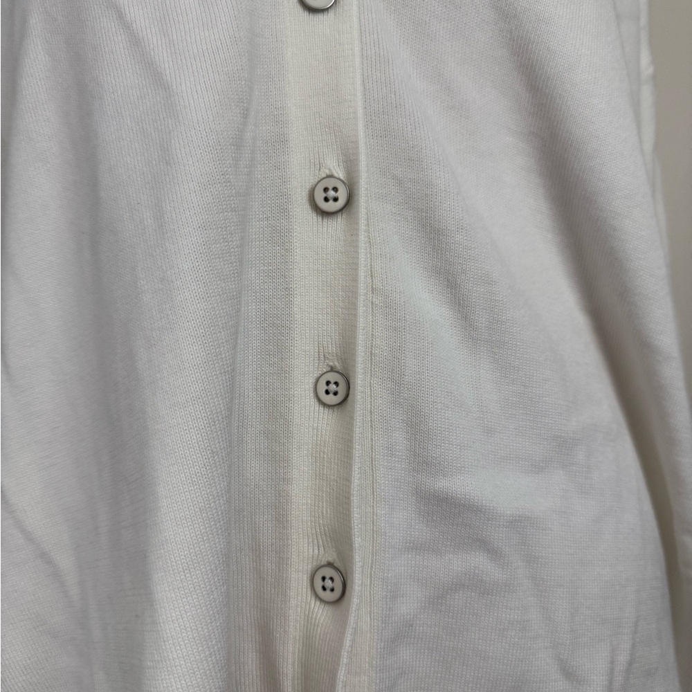 Talbot’s Elegant White Women's Button Up Cardigan Sweater in size XL - Picture 2 of 10